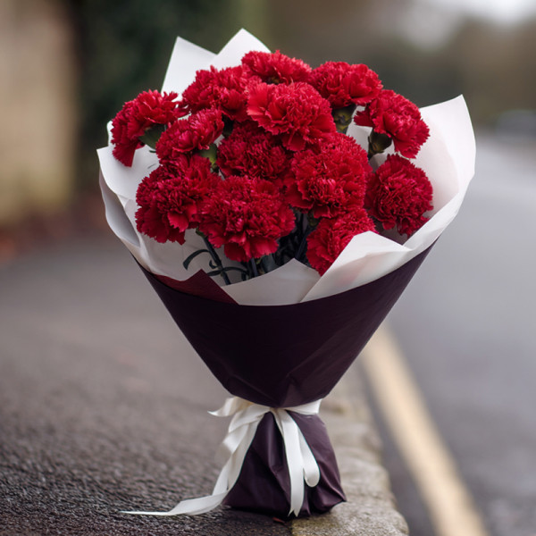 Eternal Flame of Red Carnations